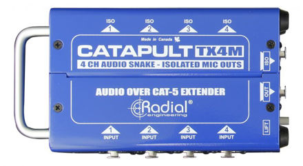 Radial Engineering Catapult TX4M - 4ch transmitter, balanced i/o, mic-level transf