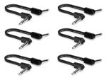 Hosa Flat Guitar Patch Cable, jack Right-angle 15 cm, 6 pk