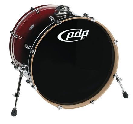 PDP by DW Bass Drum Concept Maple - Red to Black Sparkle Fade
