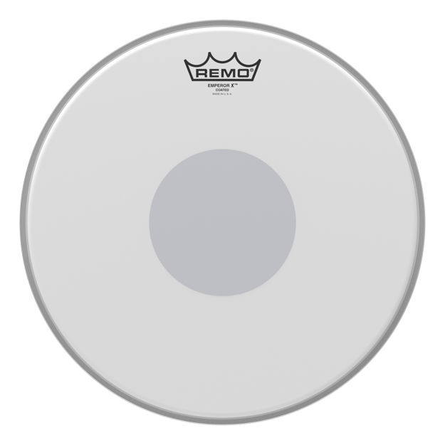 Remo 13" Emperor X Coated Black Dot Bottom