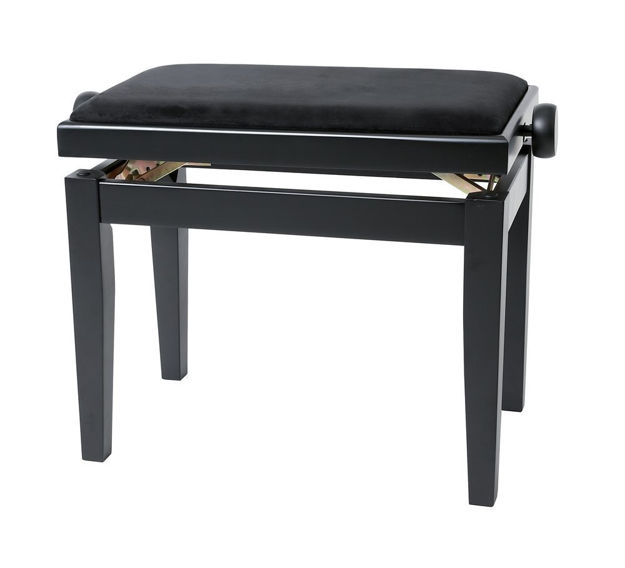 GEWA Piano bench Deluxe Black matt - Black cover