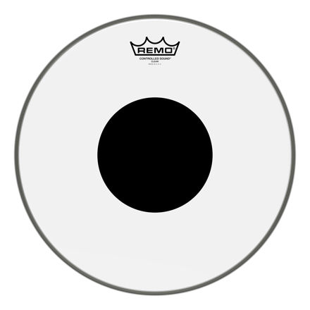 Remo 14" Controlled Sound Clear Black Dot On Top