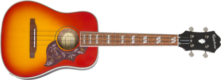 Epiphone Hummingbird Acoustic/Electric Ukulele Outfit (Tenor) Faded Cherry Sunburst