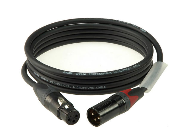 Klotz mikrofonkabel | Neutrik med rød hette, 2m