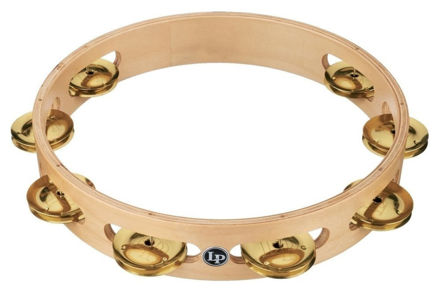Latin Percussion Tambourine Pro 10 in Single Row Tambourin - Brass