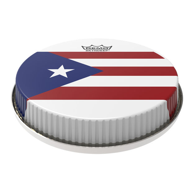Remo Bongo Drumhead R-Series 9.00" Skyndeep "Puerto Rican Flag" Graphic