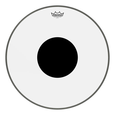 Remo 20" Controlled Sound Clear Black Dot On Top