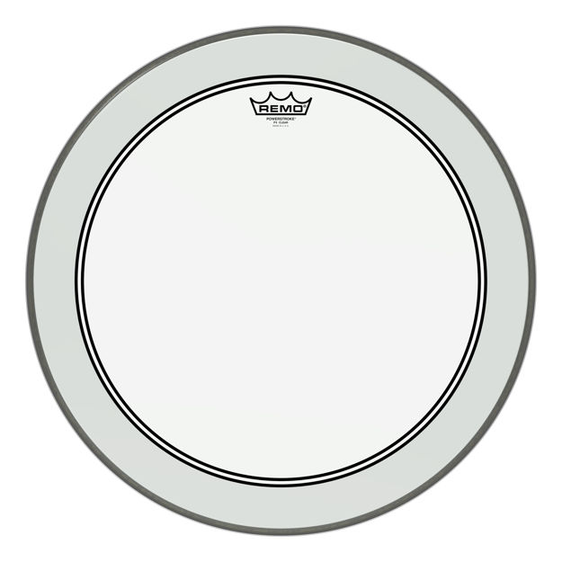 Remo 22" Powerstroke 3 Clear ink Impact Patch Basstromme