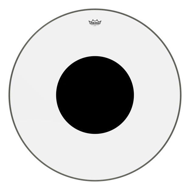 Remo 34" Controlled Sound Clear Black Dot On Top