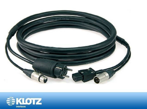 Klotz hybrid XLRF-Schuko/XLRM-IEC 20 m