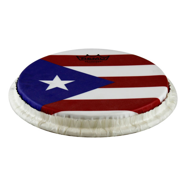 Remo Bongo Drumhead Tucked 8.5" Skyndeep "Puerto Rican Flag" Graphic