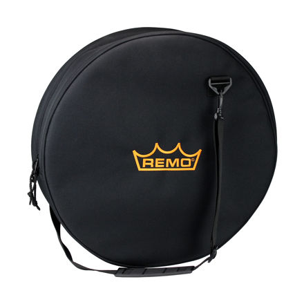 Remo Bag, Hand Drum, 17.5" x 4.5", Padded With Handle, Shoulder Strap, Zipper Pocket, Black