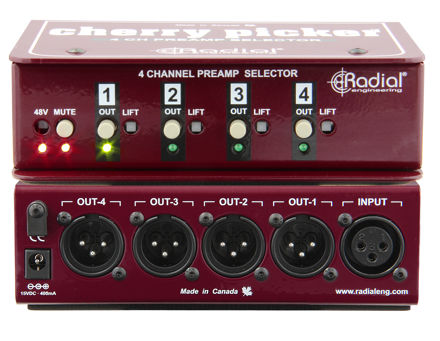 Radial Engineering CHERRY PICKER Four Channel Preamp Selector