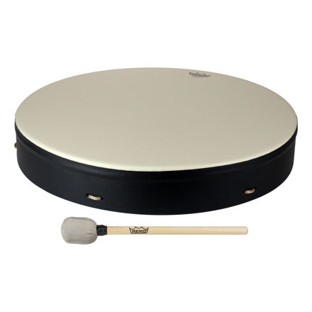 Remo Drum, Buffalo, 22" , 3.5" Depth, Comfort Sound Technology, Mallet, Black