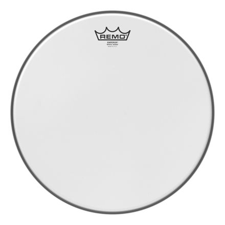 Remo 14" Emperor White Suede
