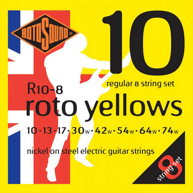 Rotosound R10-8 Roto Yellows 8-str - Regular 10-74