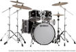 Yamaha Recording Custom RBROCKSOB Rock Shell Pack Solid Black