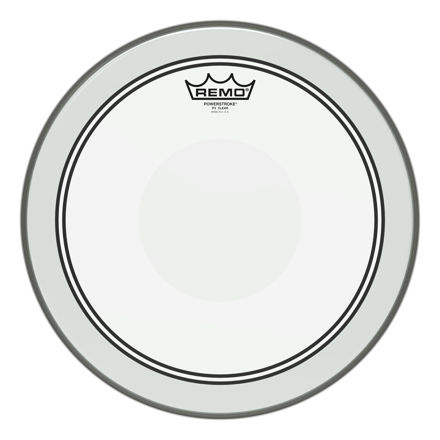 Remo 14" Powerstroke 3 Clear, Clear Dot Top Side