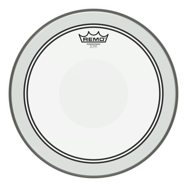 Remo 14" Powerstroke 3 Clear, Clear Dot Top Side