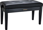 Roland RPB-D300BK PIANO BENCH, DUET SIZE, SATIN BLACK, VINYL SEAT