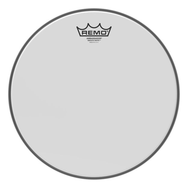 Remo 12" Ambassador Smooth White