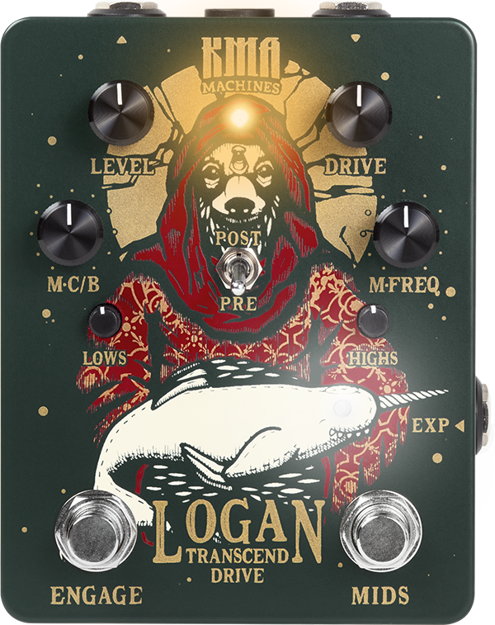 KMA Audio Machines - Logan  - Overdrive Pedal with switchable mid boost