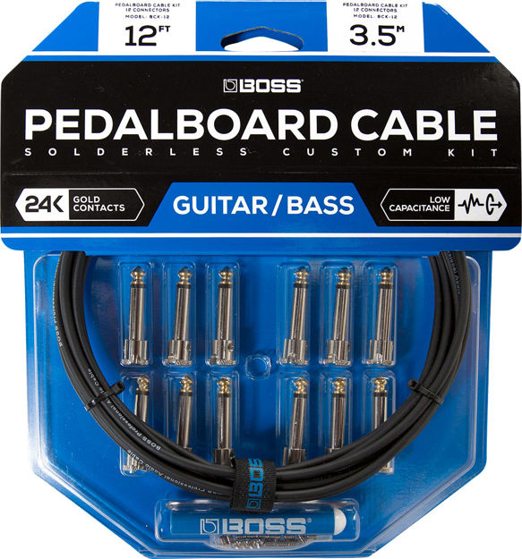Boss BCK-12 PEDAL BOARD CABLE KIT, 12 CONNECTORS , 12FT / 3.6M CABLE