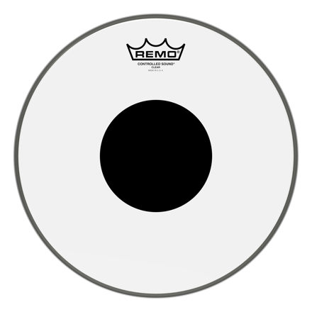 Remo 12" Controlled Sound Clear Black Dot On Top