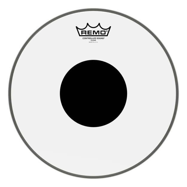 Remo 12" Controlled Sound Clear Black Dot On Top