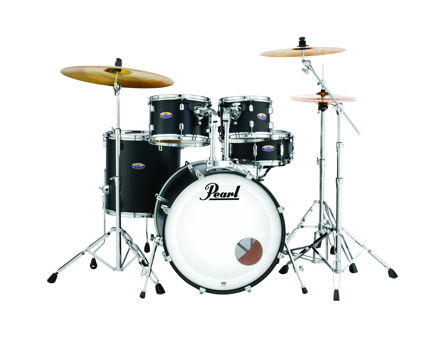 Pearl Decade Maple 6 pc Drum Set with HWP830 | Satin Slate Black 2218BB/1007T/1208T/1414F/1616F/1455S/HWP830
