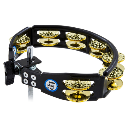 Latin Percussion Tambourine Cyclop mountable - Dimpled Brass, black