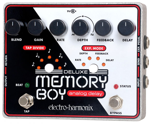 Electro-Harmonix DELUXE MEMORY BOY Tap Temp Analog Delay, 9.6DC-200 PSU included