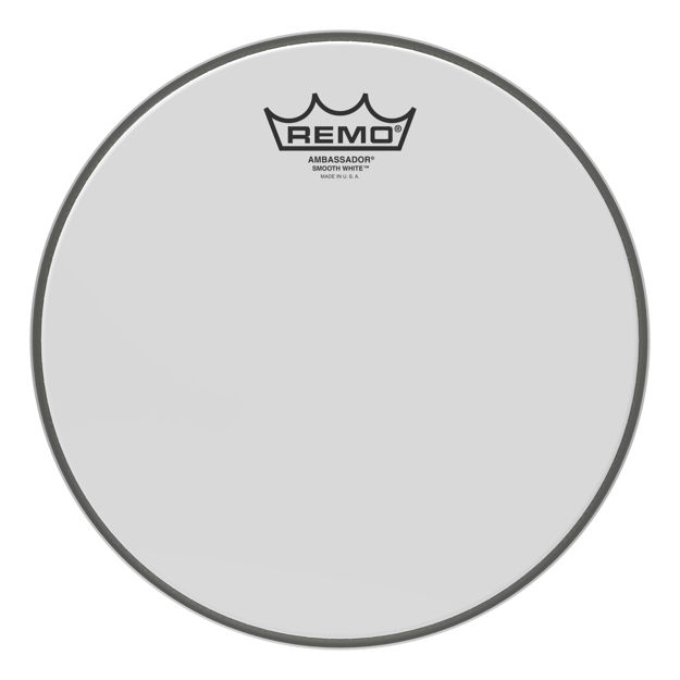 Remo 10" Ambassador Smooth White