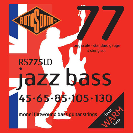 Rotosound RS775LD Jazz Bass Flat Wound - 5-str - 45-130
