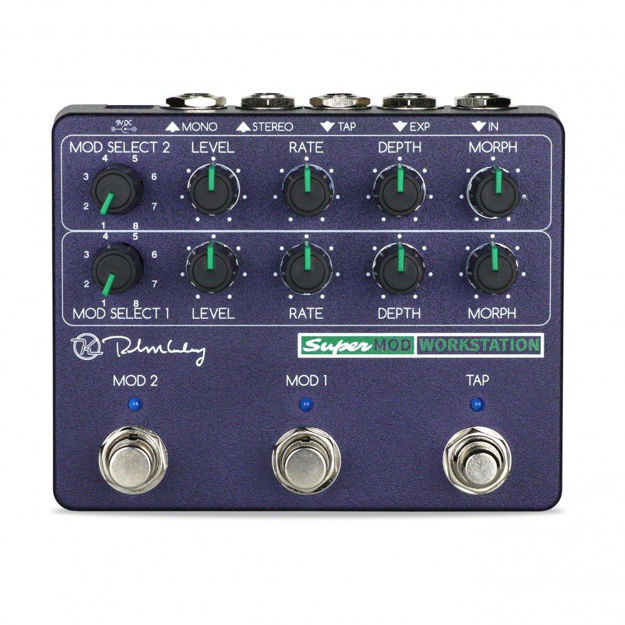 Keeley Electronics - Super Mod Workstation - Pedal with 2 Stages of Killer Modulation, each with 8 unique options