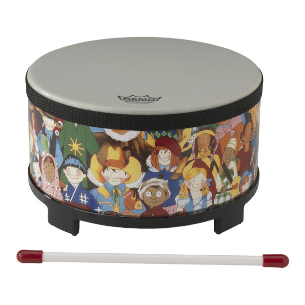 Remo Rhythm Club, Floor Tom, 10" , 5" Height, Rhythm Kids Graphics