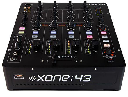 XONE:43 Club & DJ Mixer.  4 Stereo Channels, 2 Mix Outputs