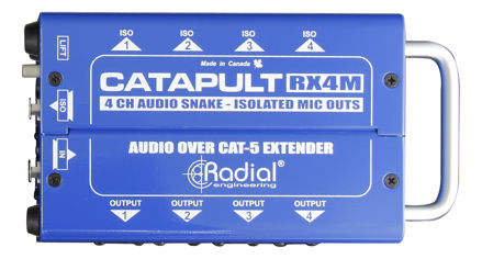 Radial Engineering Catapult RX4M - 4ch receiver, with balanced outs, uses shielded