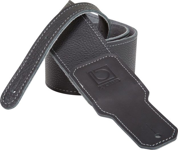 Boss BSL-25-BLK 2.5" BLACK PREMIUM LEATHER GUITAR STRAP