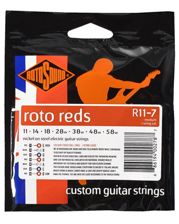 Rotosound R11-7 Roto Reds 7-str - Medium 11-58