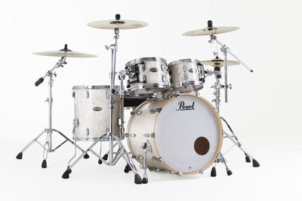 Pearl Session Studio Select 4 pc Shell Pack | Nicotine White Marine Pearl 10X7TT, 12X8TT, 16X16FT, 22X16BD(BX)