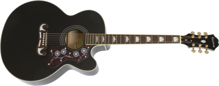 Epiphone EJ-200SCE (Solid Top) Black