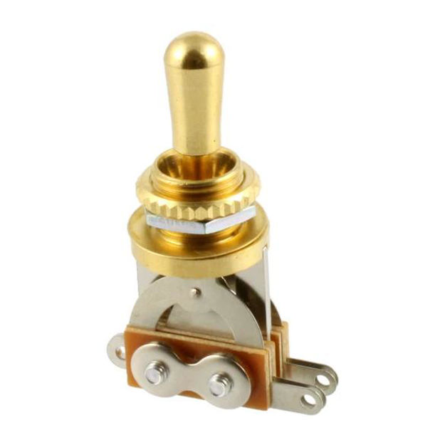 All Parts EP-0066-002 Gold Short Straight Toggle Switch