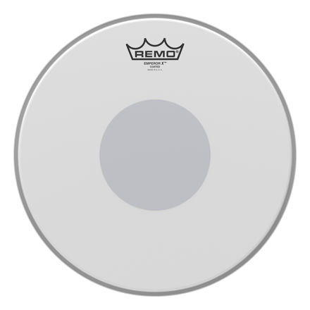 Remo 12" Emperor X Coated Black Dot Bottom