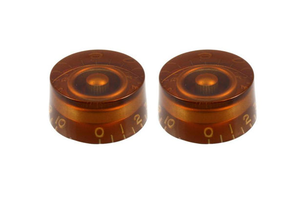 All Parts PK-0130-022 Set of 2 Vintage Style Amber Speed Knobs