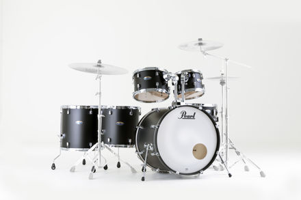Pearl Decade Maple 6 pc Shell Pack | Satin Slate Black 2218BB/1007T/1208T/1414F/1616F/1455S