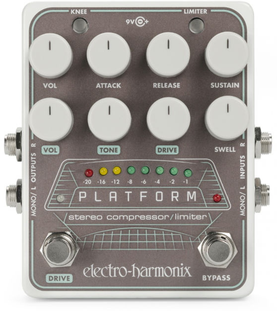 Electro-Harmonix PLATFORM Stereo Compressor, 9.6DC-200 PSU included