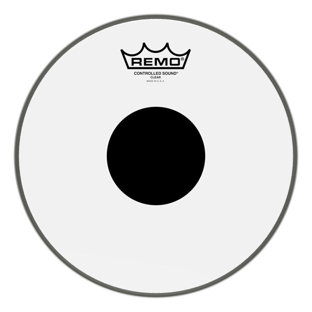 Remo 10" Controlled Sound Clear Black Dot On Top