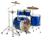 Pearl Export 5 pc Drum Set with HWP830 and SBR Cymbal Pack | High Voltage Blue 2218BB/1007T/1208T/1616F/1455S/HWP830