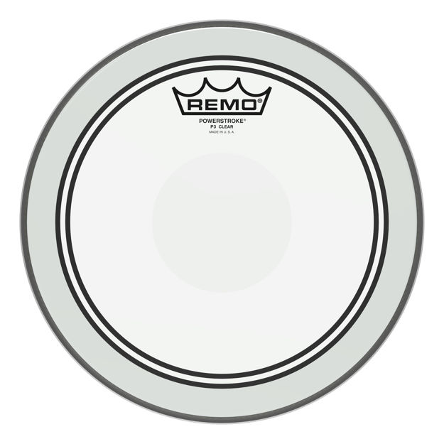 Remo 10" Powerstroke 3 Clear, Clear Dot Top Side